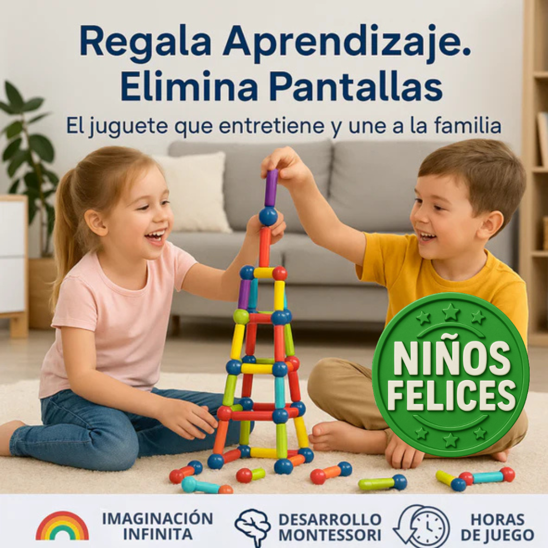 36 Pcs Magnéticas Montessori: Niños felices siempre!