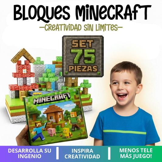 75 PCS MÁGNETICAS MINECRAFT PREMIUM -  Sorprende a tus niños!