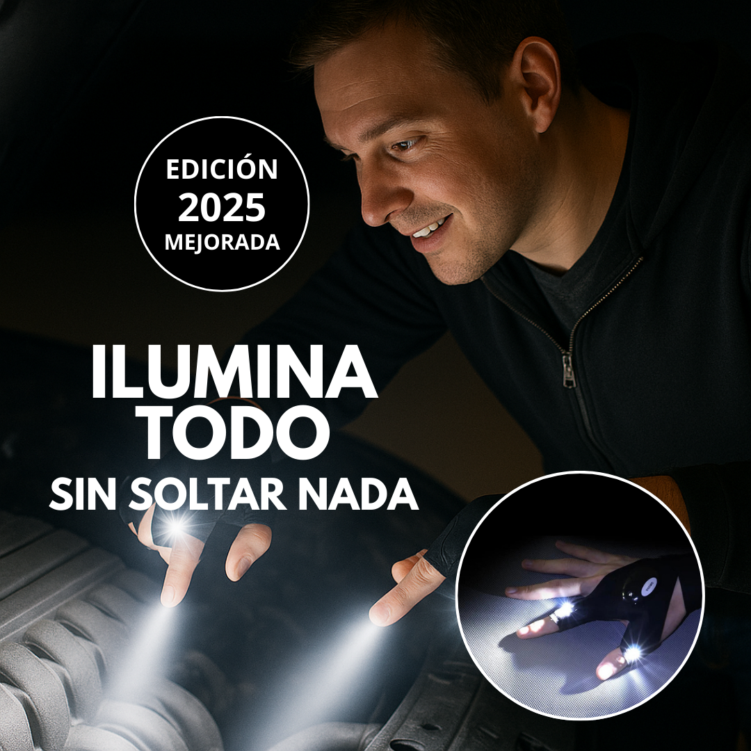 2x1 Guantes PowerLuz: ilumina con manos libres!