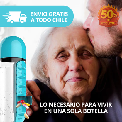 Botella Médica 3 en 1 – Hidratación y Salud en un solo paso!