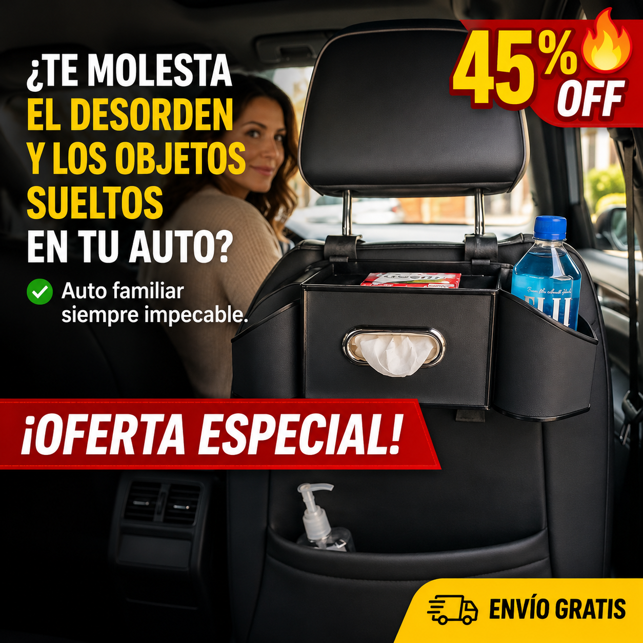 Organizador Auto – Orden Instantáneo – Viajes Familiares Sin Estrés
