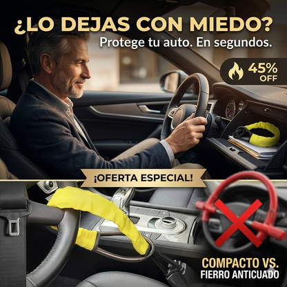 BloqueoMax 3: Seguro Volante AntiRobo + Comodida. Ultra seguridad!