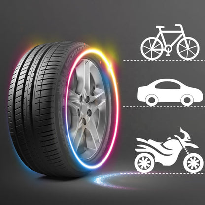 4 Válvulas LED Rueda – Ilumina tu Camino – Estilo Único al Rodar!