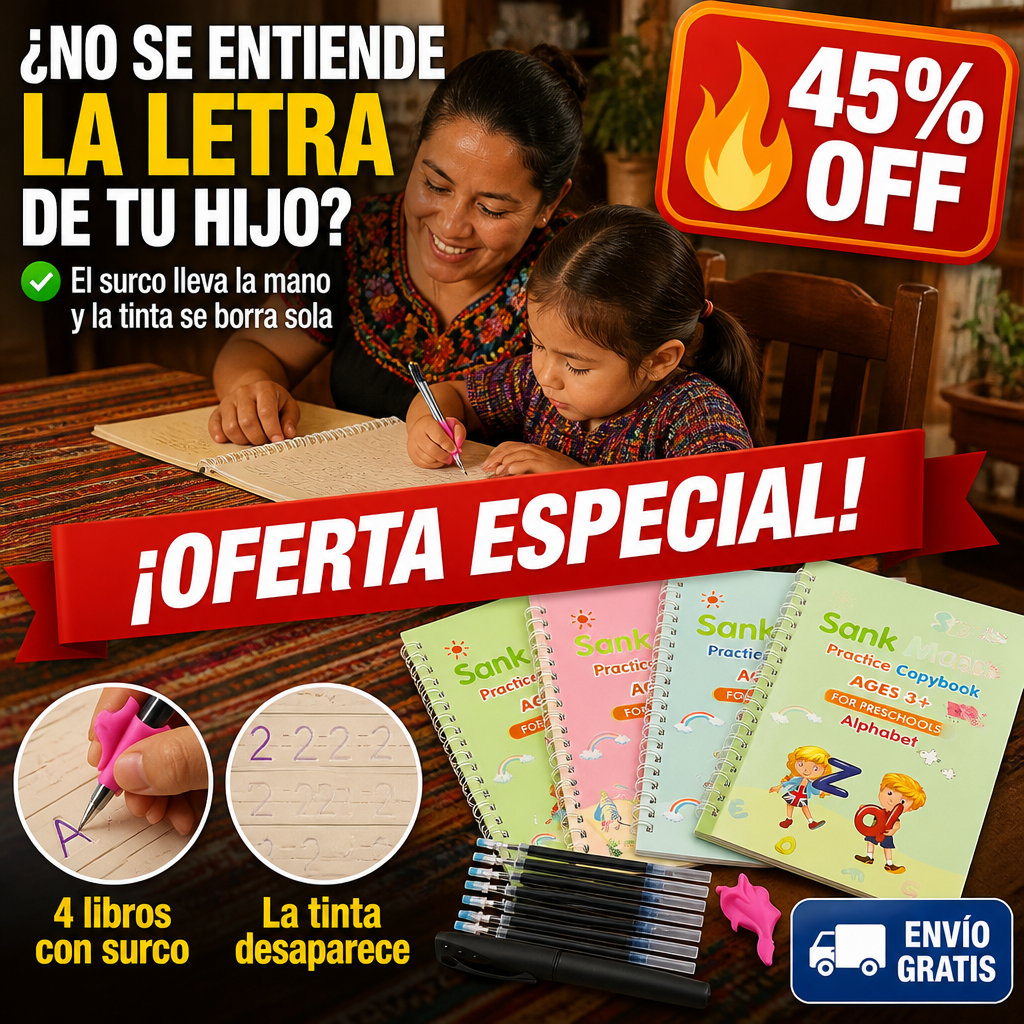 Libros Mágicos de Trazos x4 – Tu Hijo Mejora la Letra en Casa – ¡Se Borra Solo! — imagen 1
