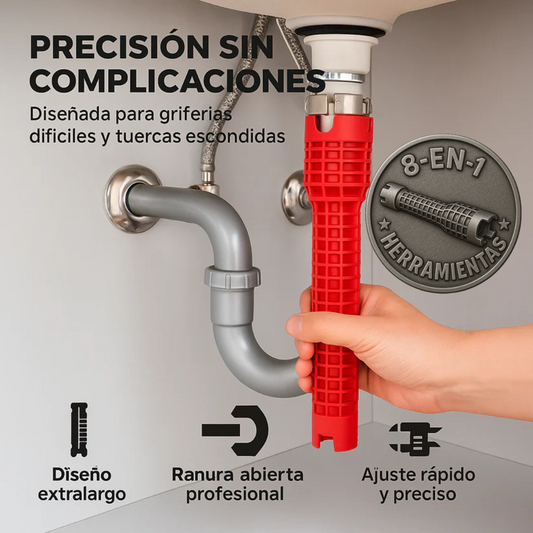 LlaveMaster 8 en 1: Precisión total en espacios estrechos!