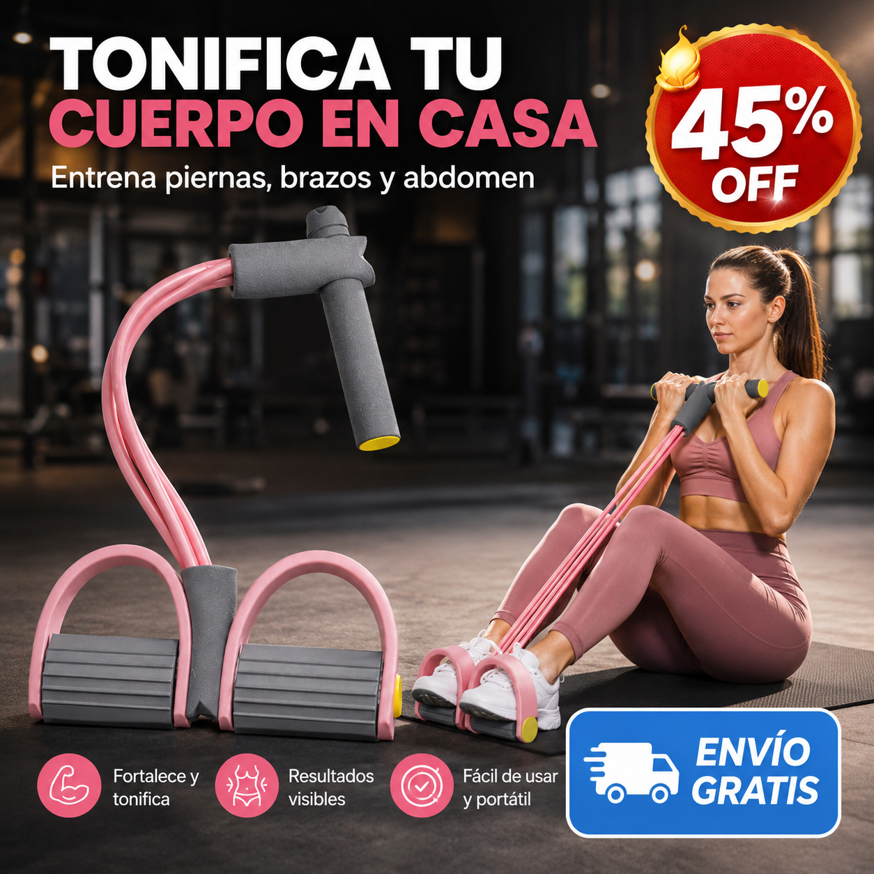 Banda PRO– Gimnasia en cuaquier lugar - Transformarse en días!