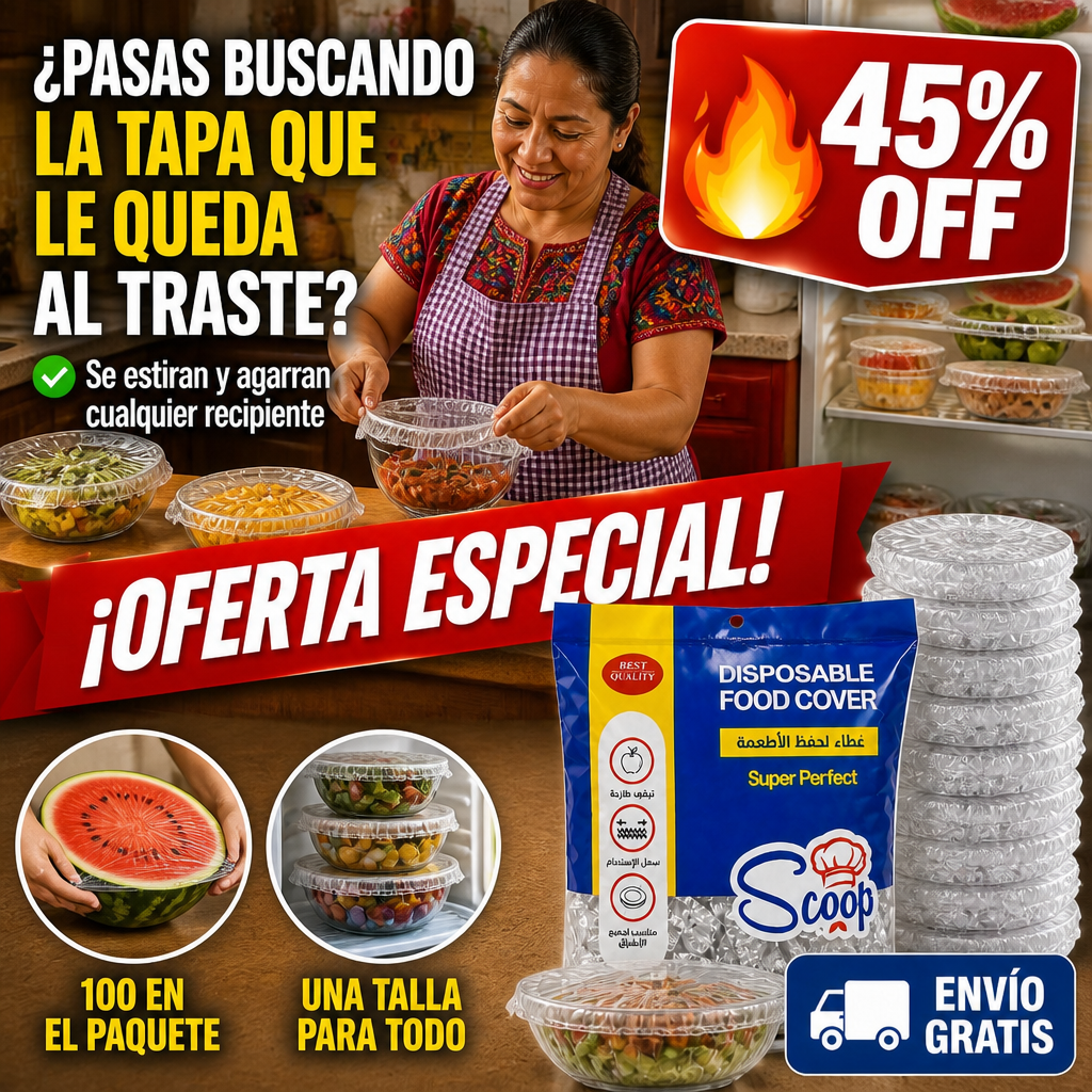 100 Cubiertas Elásticas – Tapan Cualquier Plato o Bowl en Segundos — imagen 1