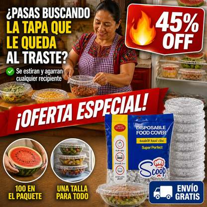 100 Cubiertas Elásticas – Tapan Cualquier Plato o Bowl en Segundos — imagen 1
