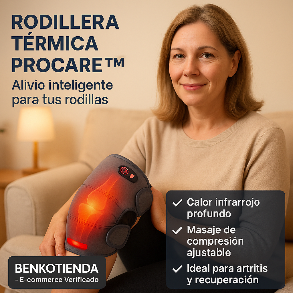 Rodillera eléctrica:  Masaje + Calor terapeutico + Alivio