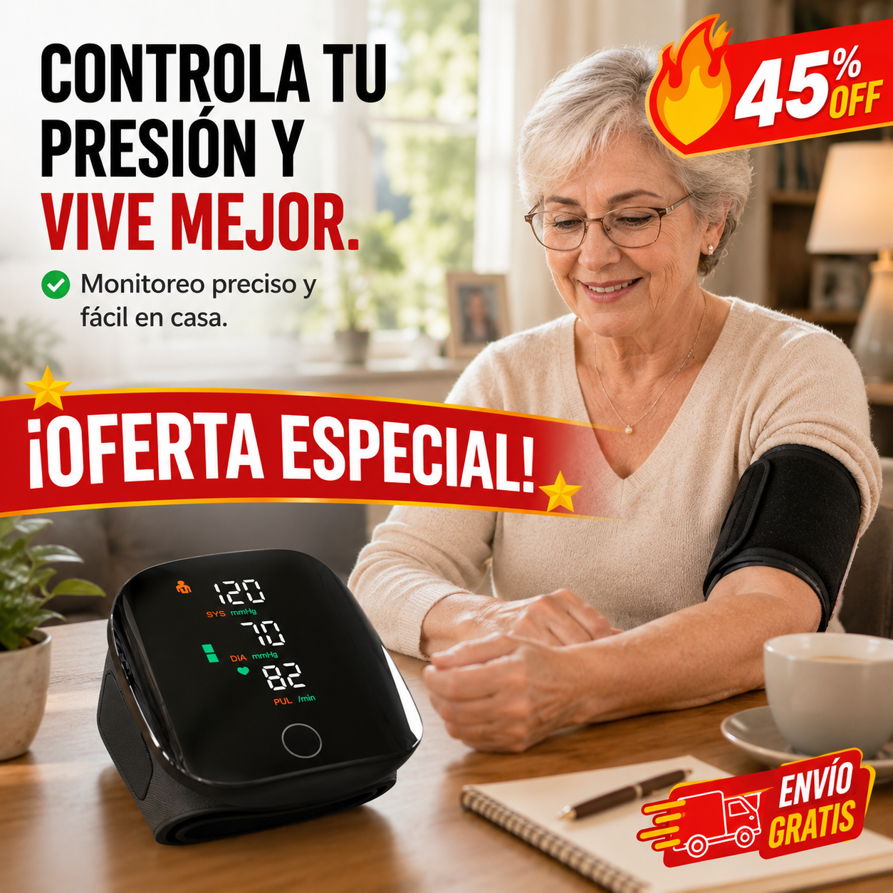 Tensiometro Digital – Autocuidado Diario – Sin Ayuda, Sin Errores!