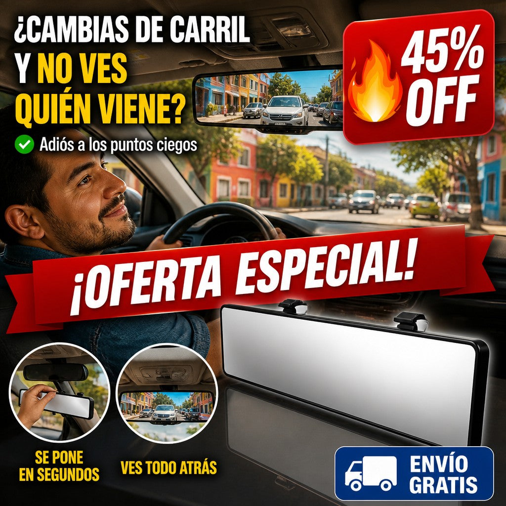 Espejo Retrovisor Panorámico – Ves Todo Atrás, Sin Puntos Ciegos — imagen 1