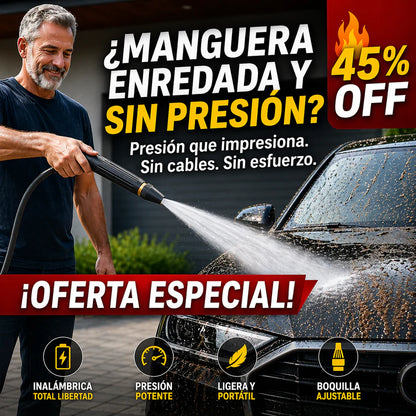 Hidrolavadora Portátil – Autonomía Total – Presión inalámbrica para todo uso!