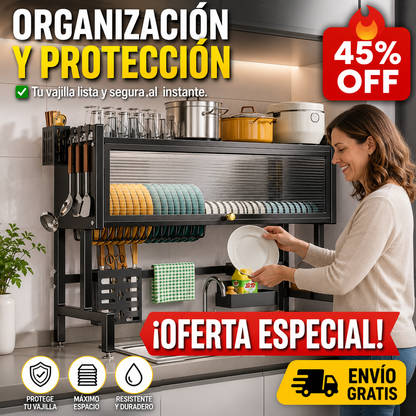 Escurridor de Cocina – Seca y Ordena la Loza – Cocina Limpia y Sin Olores en Minutos!