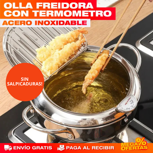 Freidora Japonesa : Sin Salpicaduras  y Más Saludable en Minutos!