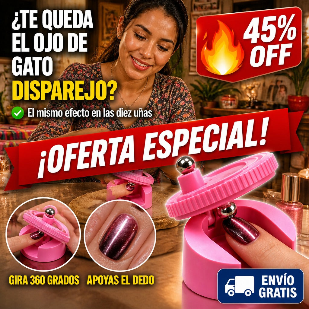 Imán Giratorio 360° para Uñas Cat Eye – El Mismo Efecto en las Diez Uñas — imagen 1