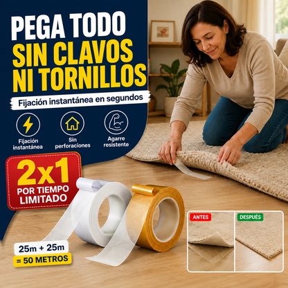 2x1 - Pega Todo Sin Clavos Ni Tornillos: 50 Metros Incluidos! — imagen 1