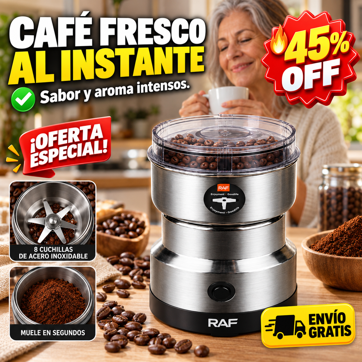 Moledor De Cafe Raf — imagen 1