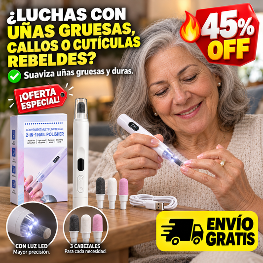 Pulidor De Unas Electrico 2 En 1 Con Luz — imagen 1