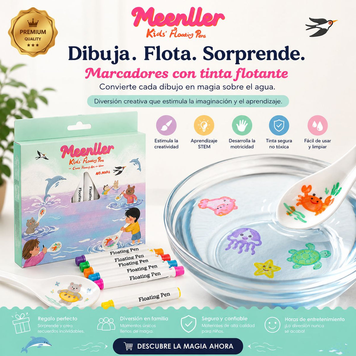 Marcadores Magicos De Tinta Flotante — imagen 2