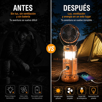 Lampara Led Ventilador De Emergencia — imagen 2