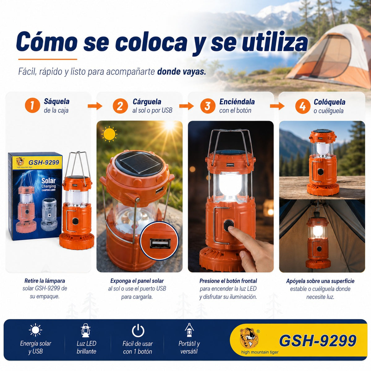 Lampara Led Ventilador De Emergencia — imagen 3