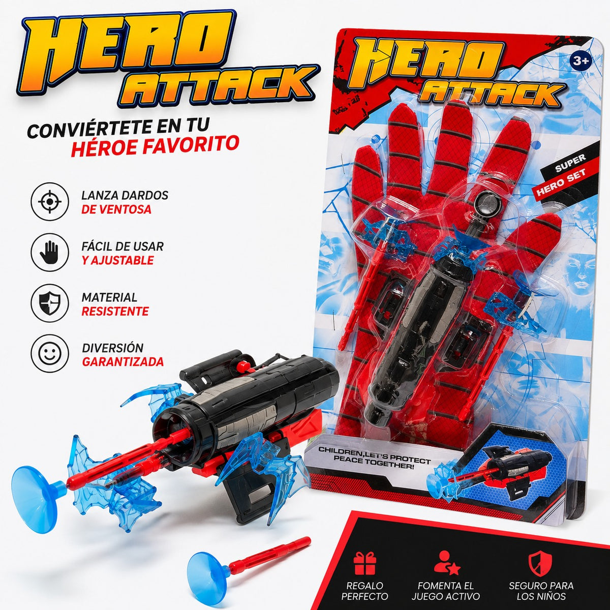Guante Lanzador Hero Attack Para Ninos — imagen 4