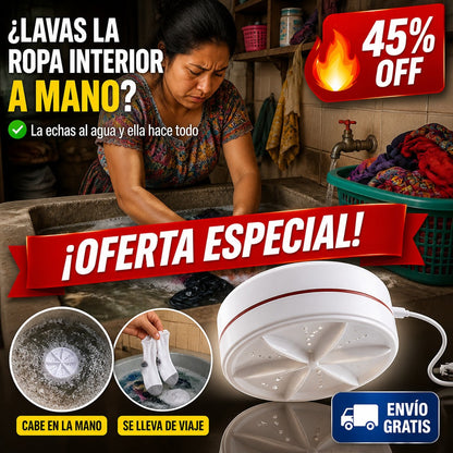 Mini Lavadora Portátil de Turbina – Lava en Cualquier Balde – USB — imagen 1