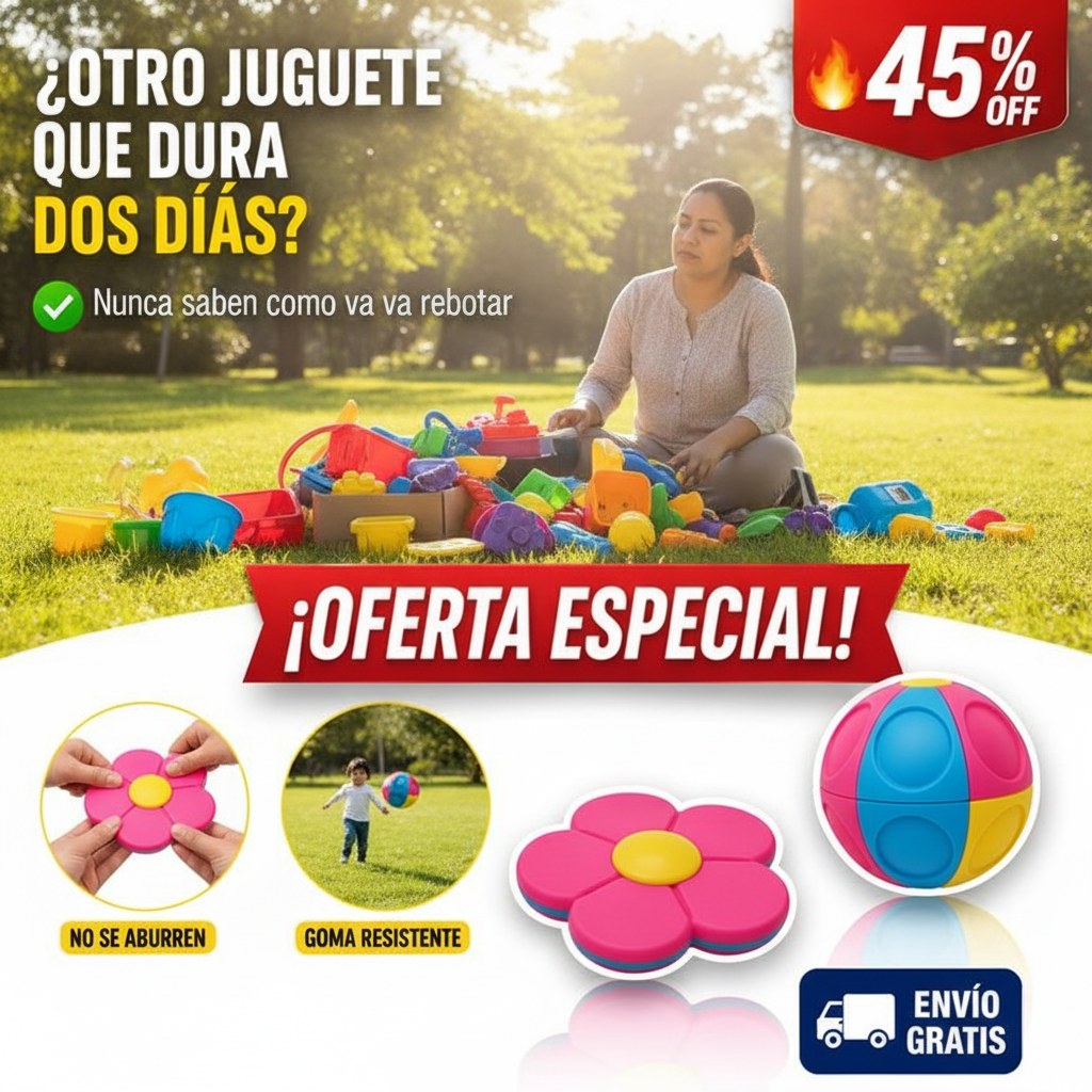 Pelota Disco 2 en 1 – Se Lanza Plana y Cae Como Pelota — imagen 2