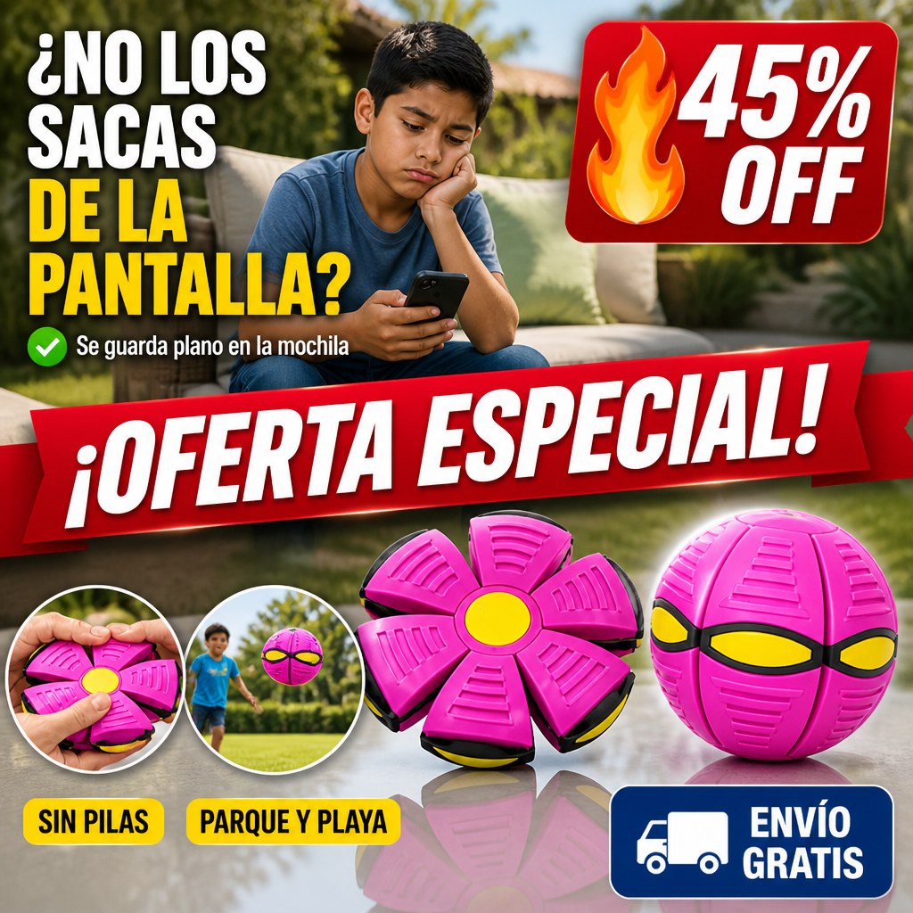 Pelota Disco 2 en 1 – Se Lanza Plana y Cae Como Pelota — imagen 3