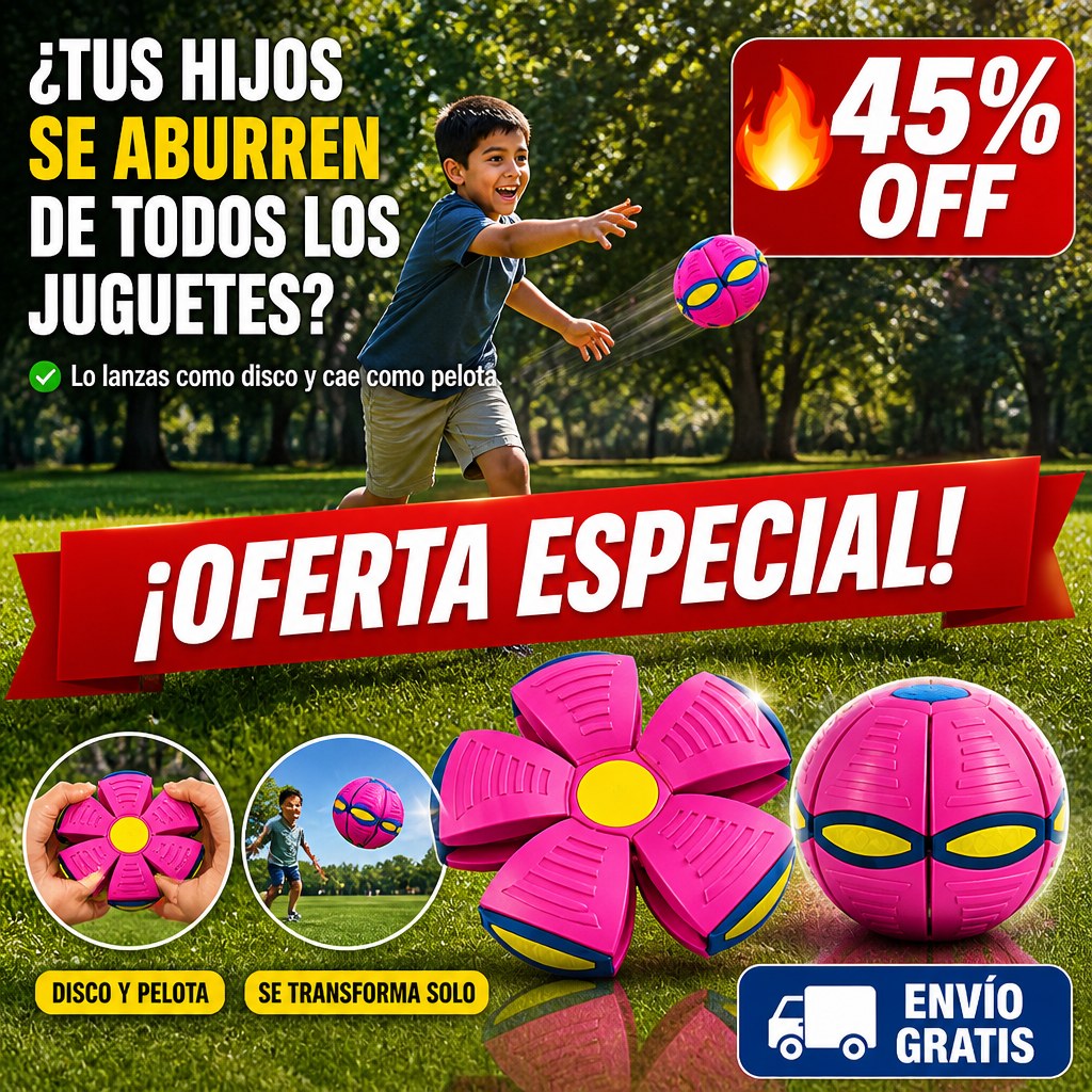 Pelota Disco 2 en 1 – Se Lanza Plana y Cae Como Pelota — imagen 1