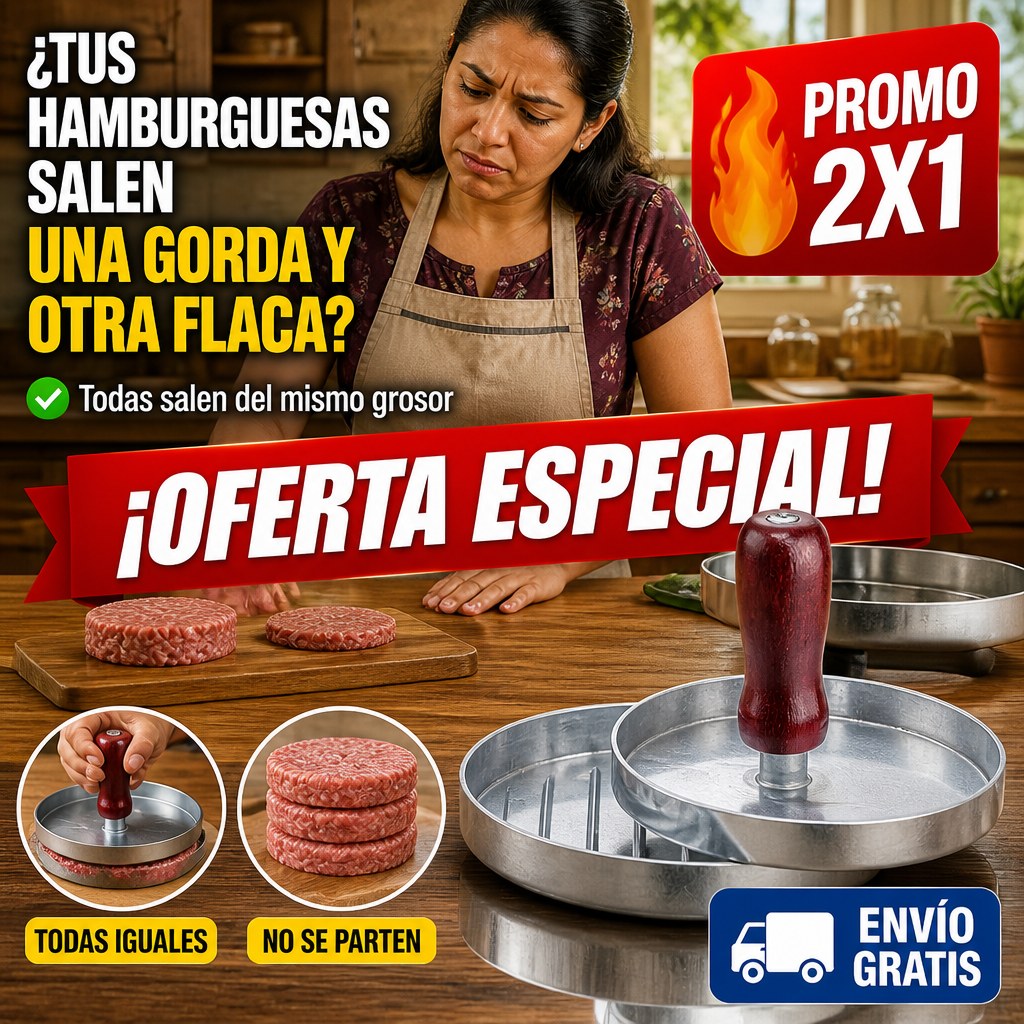 Prensa para Hamburguesas de Aluminio – Todas del Mismo Tamaño — imagen 1
