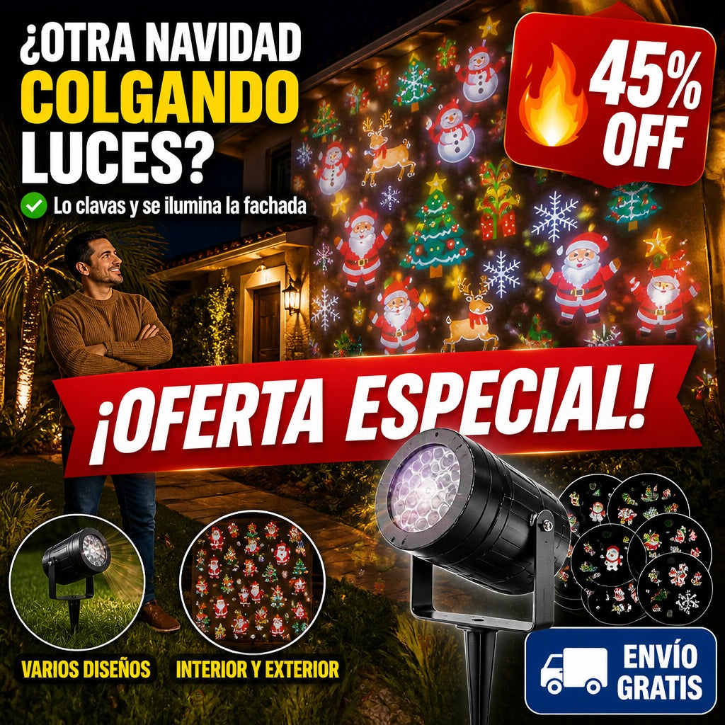 Proyector LED Navideño – Ilumina Toda la Fachada – Varios Diseños — imagen 1