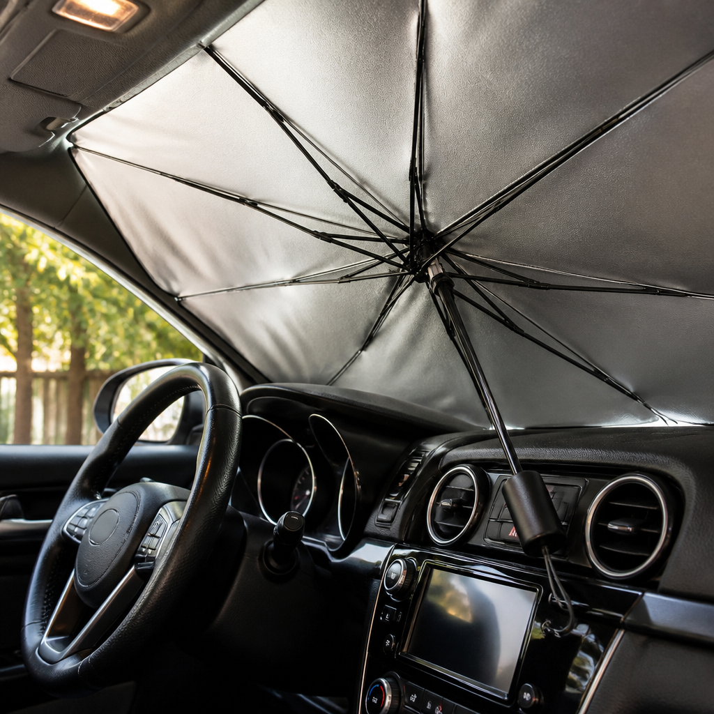 Parasol Paraguas para Carro – El Carro Deja de Ser un Horno! — imagen 3