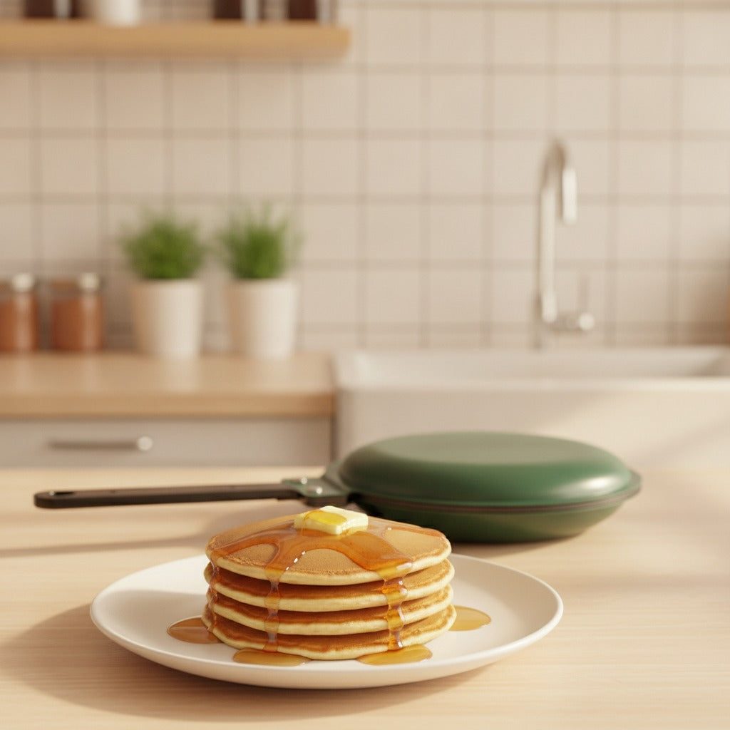 Sartén Doble para Panqueques – Se Cierra y se Voltea Sola — imagen 3