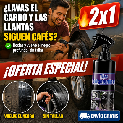 Spray Brillo para Llantas – Rocías y Vuelve el Negro Profundo! — imagen 1
