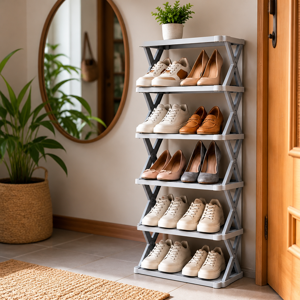 Zapatera Plegable de 5 Niveles – Se Despliega sin Herramientas! — imagen 3